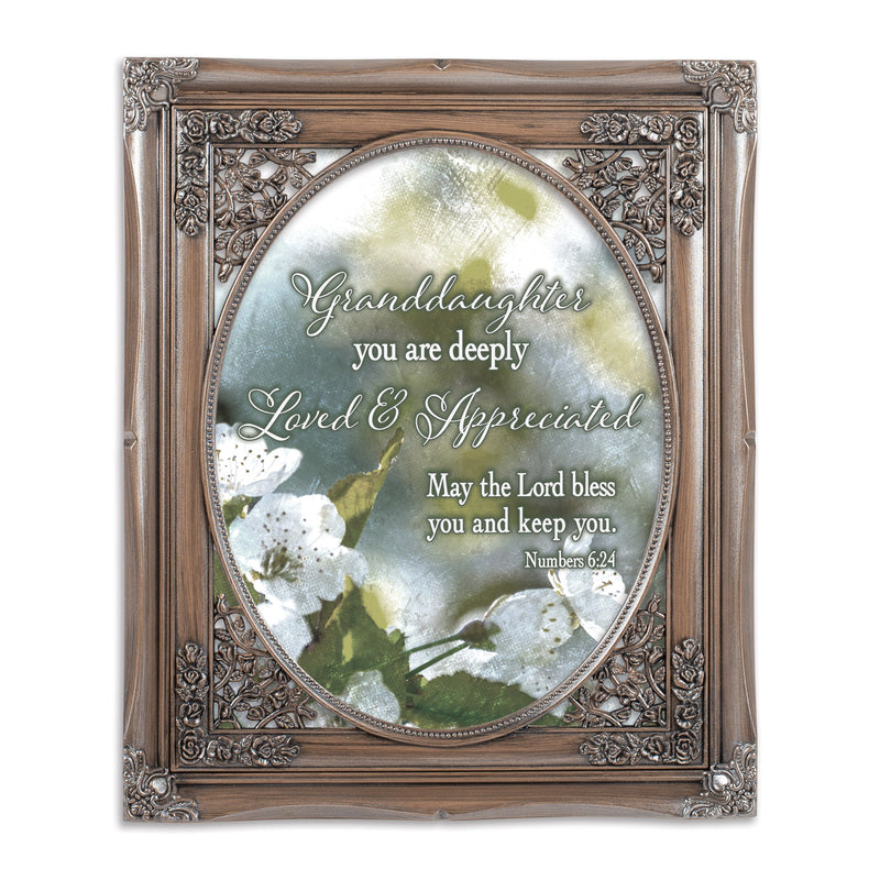 Granddaughter Loved Oval Silver 8 x 10  Oval Photo Frame