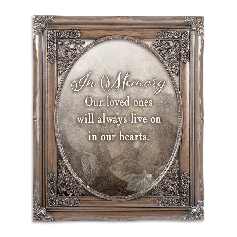 In Memory Loved Ones Oval Silver 8 x 10  Oval Photo Frame