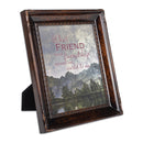 Dear Friend You Mean the World Burlwood Rope 8 x 10 Photo Frame