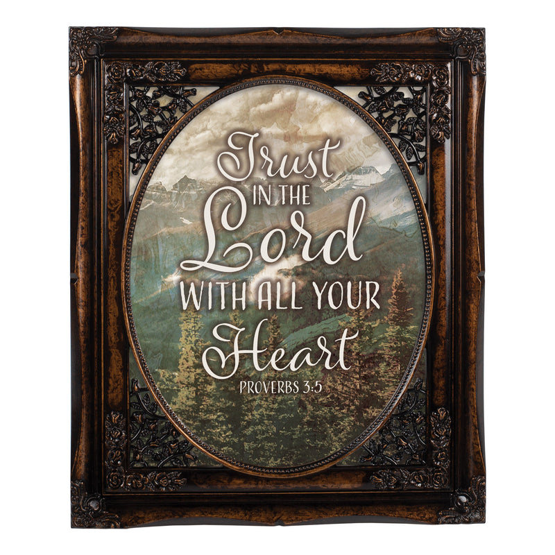 Trust In The Lord Oval Amber 8 x 10  Oval Photo Frame