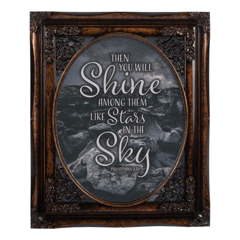 Stars In The Sky Oval Amber 8 x 10  Oval Photo Frame