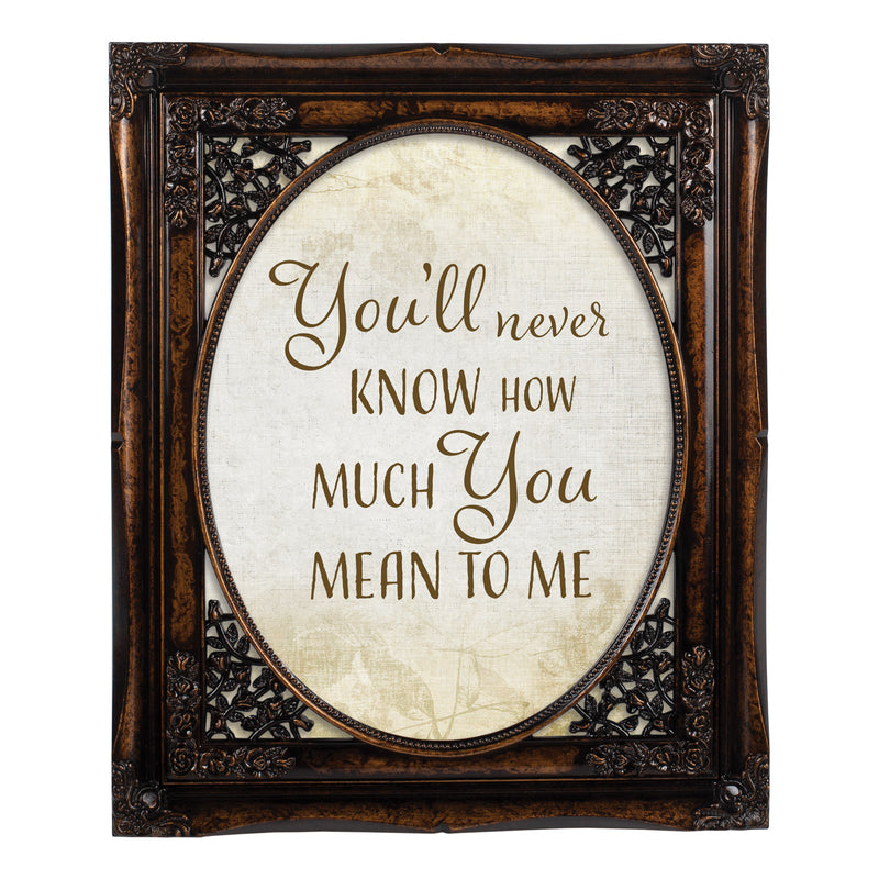 You'll Never Know Oval Amber 8 x 10  Oval Photo Frame