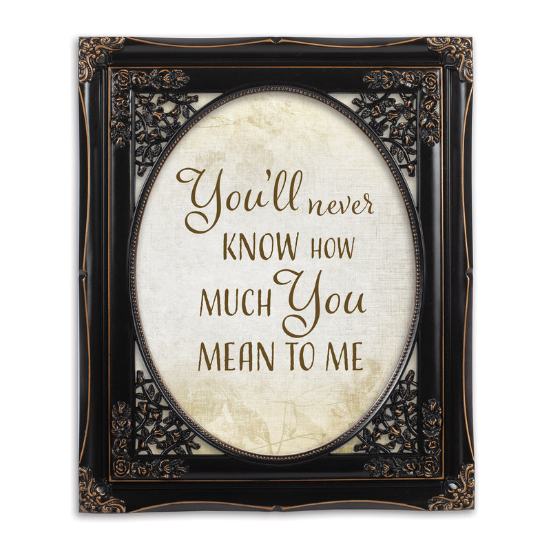 You'll Never Know Solid Black 8 x 10  Oval Photo Frame