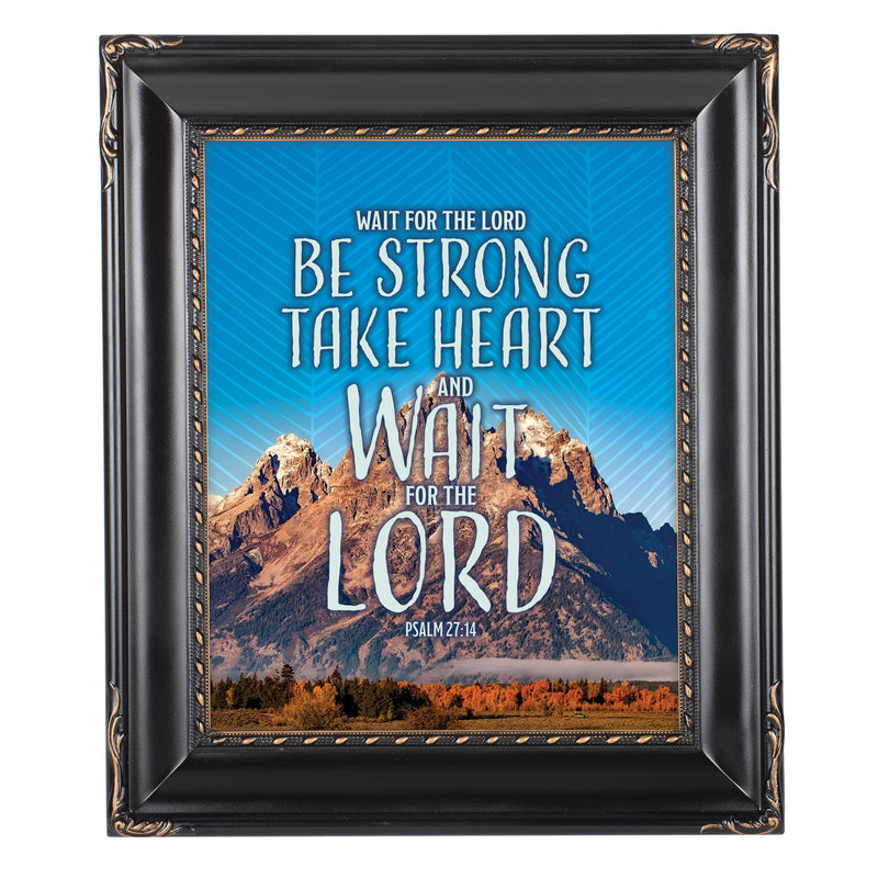Wait For The Lord Solid Black 8 x 10  Photo Frame
