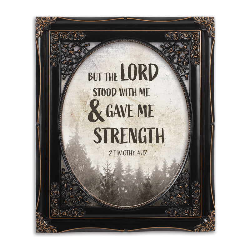 Lord Stood With Me Solid Black 8 x 10  Oval Photo Frame
