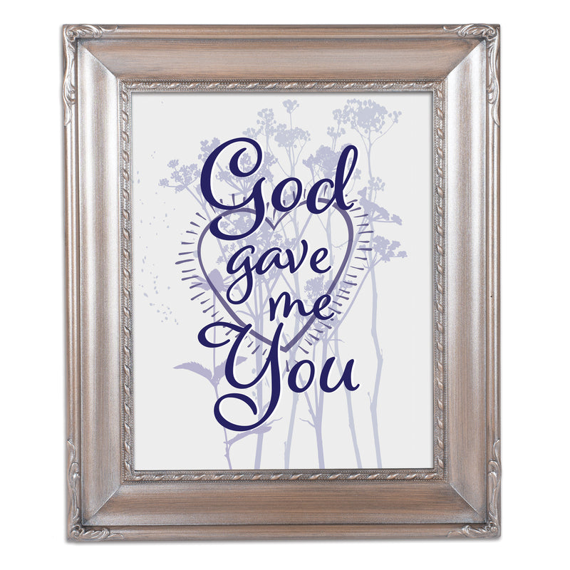 God Gave Me You Silver Rope 8 x 10 Photo Frame