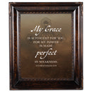My Grace is Sufficient Burlwood Rope 8 x 10 Photo Frame