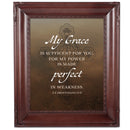 My Grace is Sufficient Mahogany Rope 8 x 10 Photo Frame