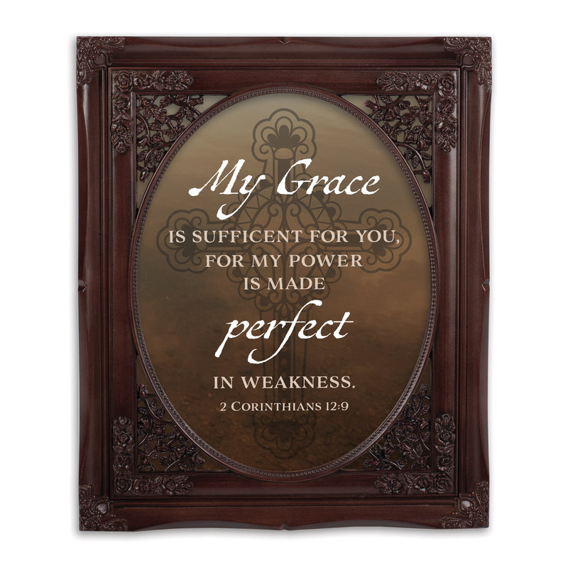 My Grace is Sufficient Mahogany 8 x 10 Photo Frame