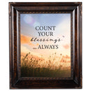 Always Count Your Blessings Burlwood Rope 8 x 10 Photo Frame