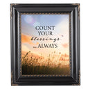 Always Count Your Blessings Black Rope 8 x 10 Photo Frame