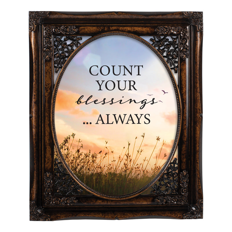 Always Count Your Blessings Burlwood 8 x 10 Photo Frame