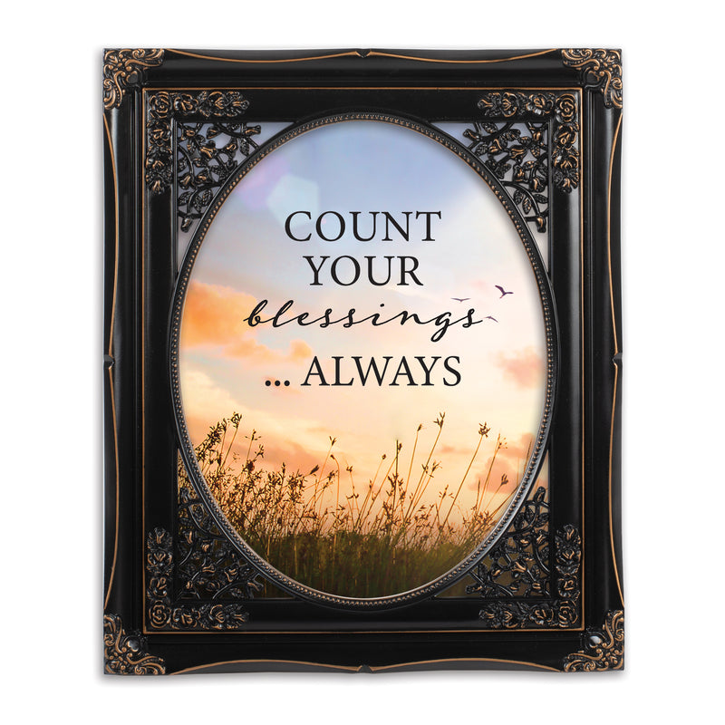 Always Count Your Blessings Black 8 x 10 Photo Frame