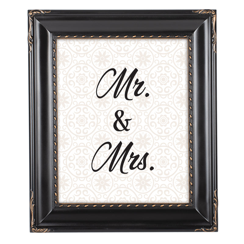 Mr. & Mrs. Black Rope 8 x 10 Photo Frame