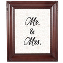 Mr. & Mrs. Mahogany Rope 8 x 10 Photo Frame