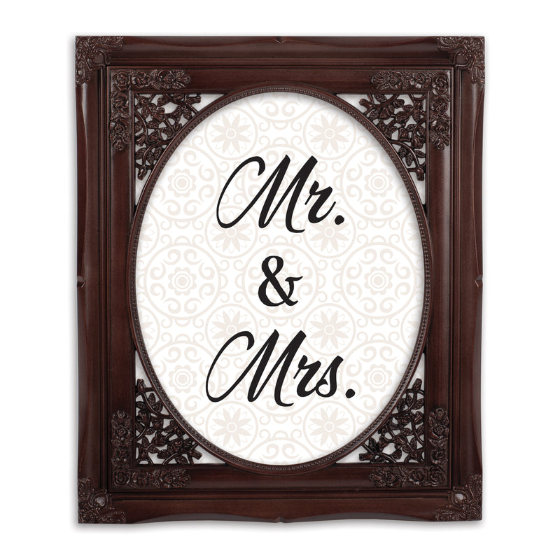 Mr. & Mrs. Mahogany 8 x 10 Photo Frame