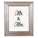 Mr. & Mrs. Silver Rope 8 x 10 Photo Frame