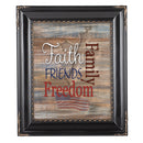 Faith Family Friends and Freedom Black Rope 8 x 10 Photo Frame