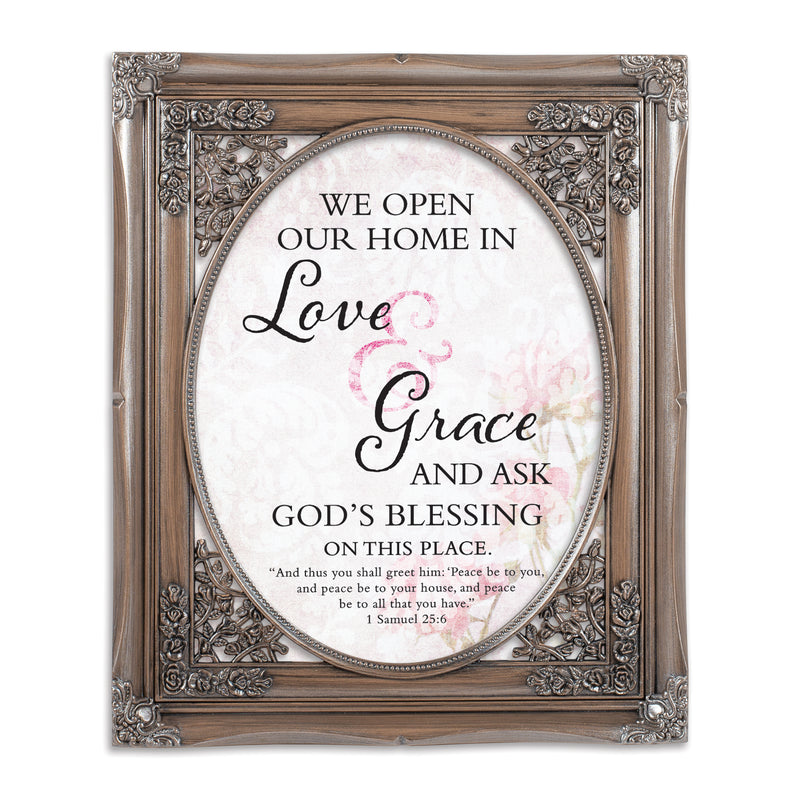 Love & Grace Silver 8 x 10 Photo Frame