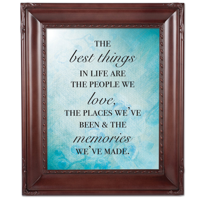 Best Things in Life Mahogany Rope 8 x 10 Photo Frame