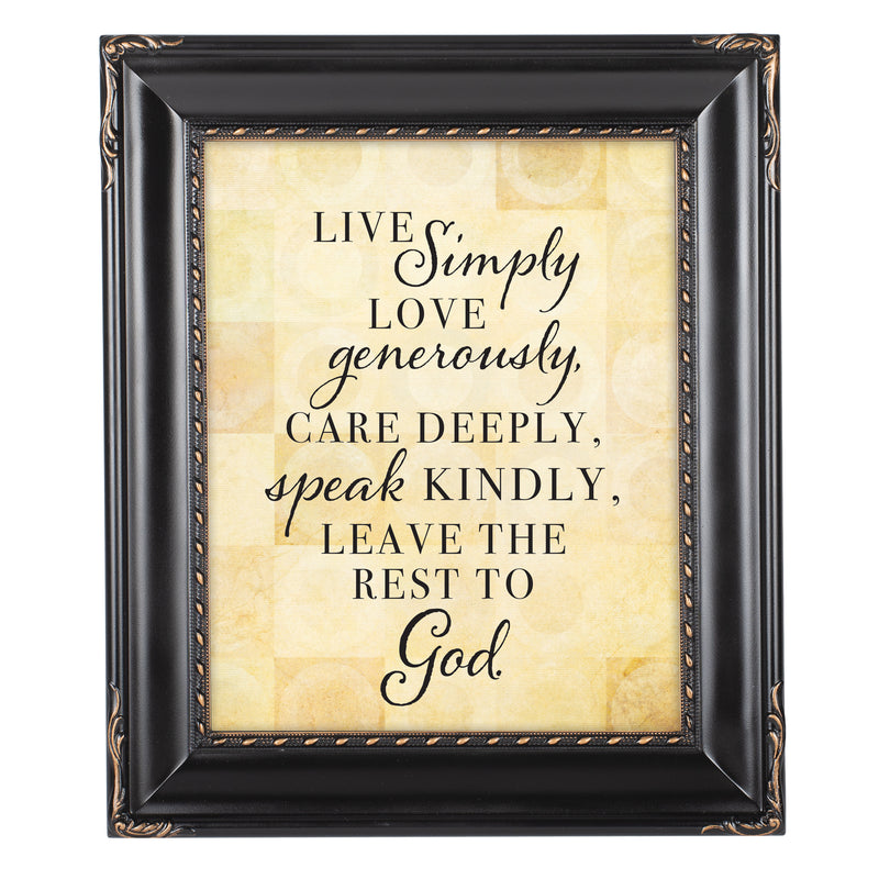 Live Love Care Black Rope 8 x 10 Photo Frame