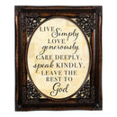 Live Love Care Burlwood 8 x 10 Photo Frame