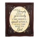 Live Love Care Mahogany 8 x 10 Photo Frame
