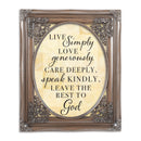 Live Love Care Silver 8 x 10 Photo Frame