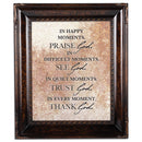 Praise See Trust Thank Him Burlwood Rope 8 x 10 Photo Frame