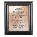 Praise See Trust Thank Him Black Rope 8 x 10 Photo Frame