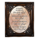 Praise See Trust Thank Him Burlwood 8 x 10 Photo Frame