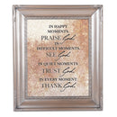 Praise See Trust Thank Him Silver Rope 8 x 10 Photo Frame