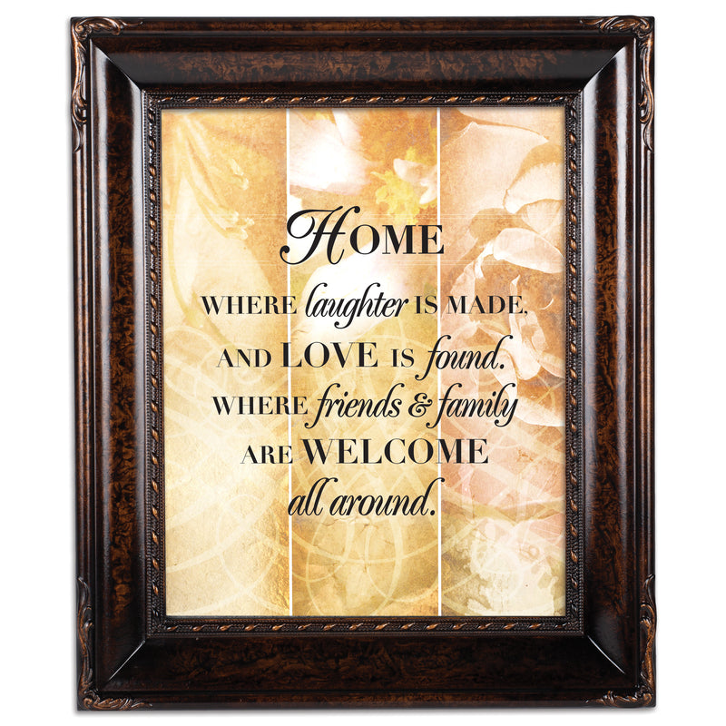 Where Laughter is Made Burlwood Rope 8 x 10 Photo Frame