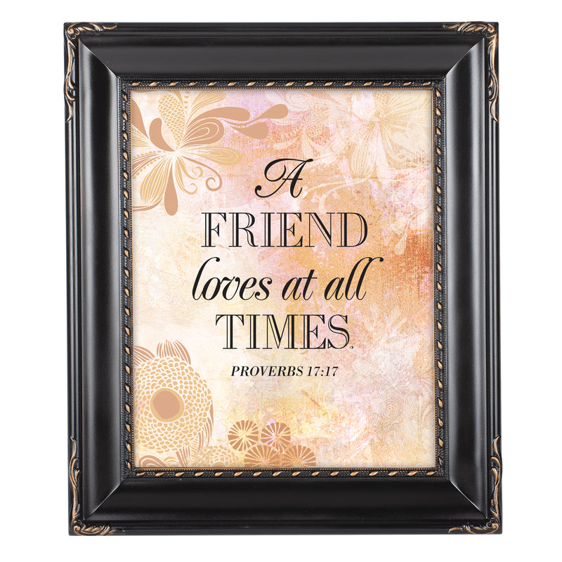 A Friend Loves At All Times Black Rope 8 x 10 Photo Frame