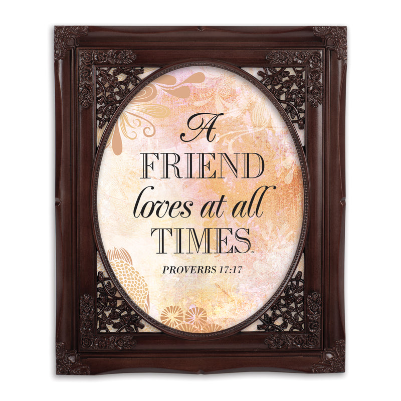A Friend Loves At All Times Mahogany 8 x 10 Photo Frame