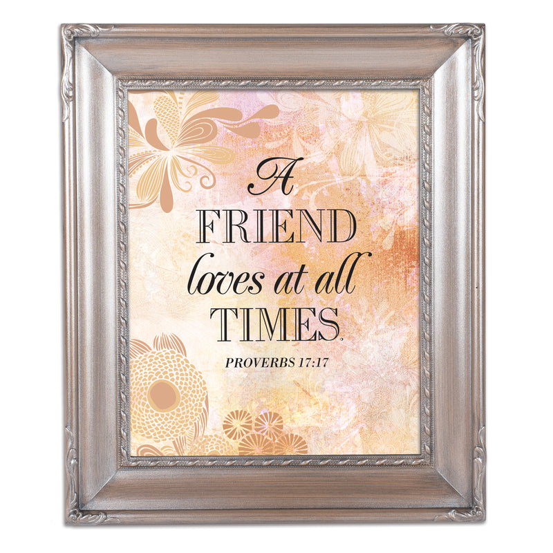 A Friend Loves At All Times Silver Rope 8 x 10 Photo Frame
