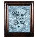 Blessed Beyond Belief Burlwood Rope 8 x 10 Photo Frame