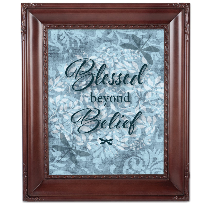 Blessed Beyond Belief Mahogany Rope 8 x 10 Photo Frame