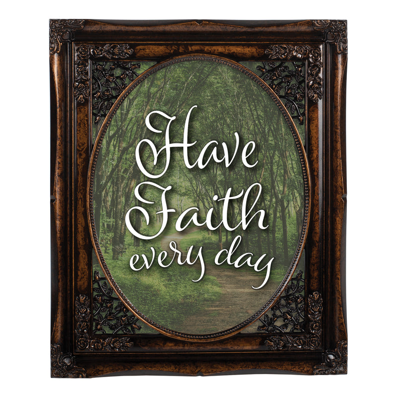Have Faith Every Day Burlwood 8 x 10 Photo Frame