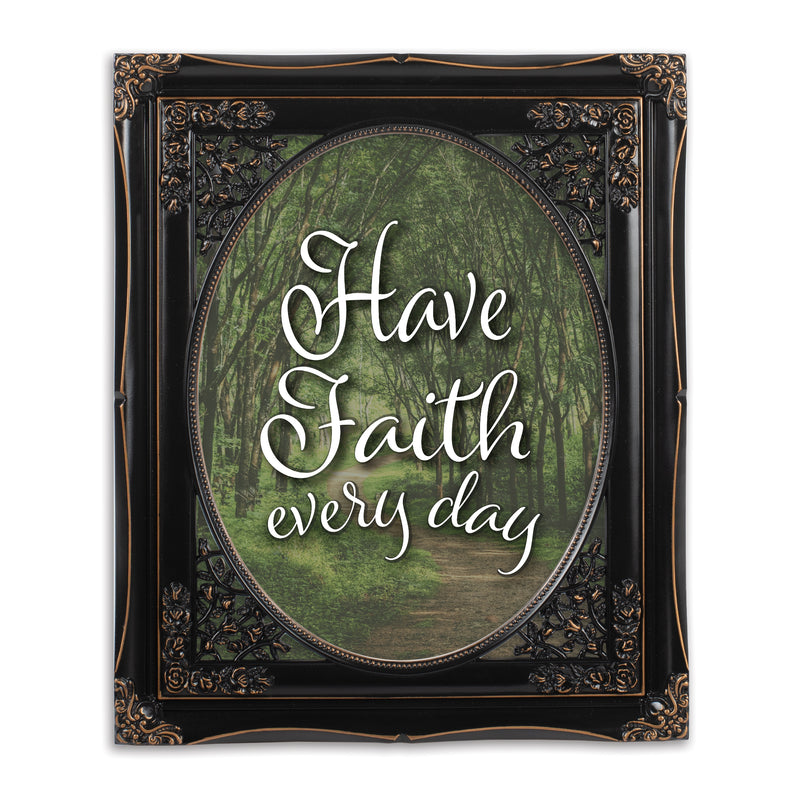 Have Faith Every Day Black 8 x 10 Photo Frame