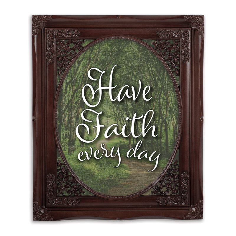 Have Faith Every Day Mahogany 8 x 10 Photo Frame