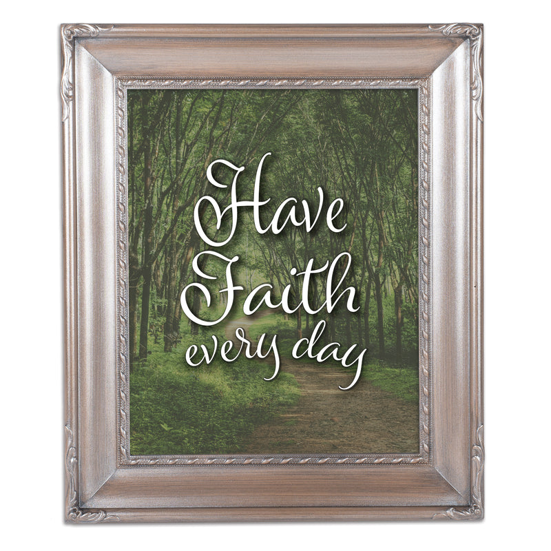 Have Faith Every Day Silver Rope 8 x 10 Photo Frame