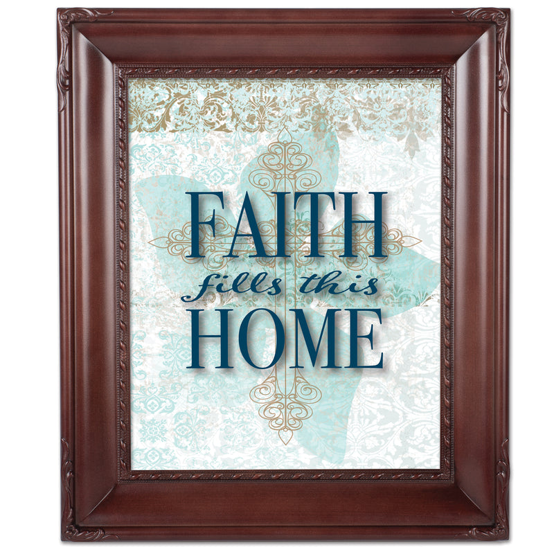 Faith Fills This Home Mahogany Rope 8 x 10 Photo Frame