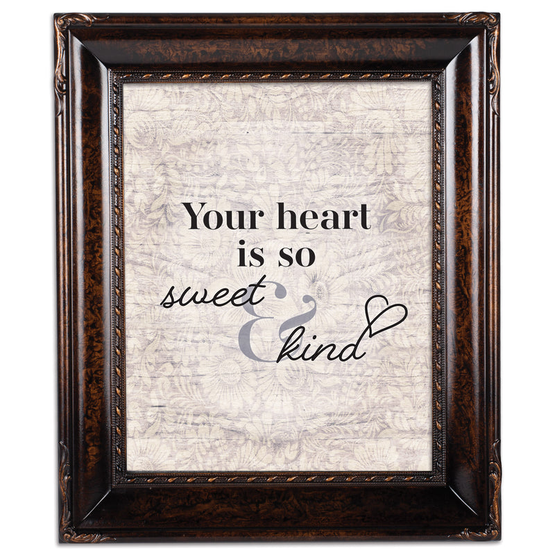 Heart Is So Sweet And Kind Amber 8 x 10 Rope Trim Wall And Tabletop Photo Photo Frame