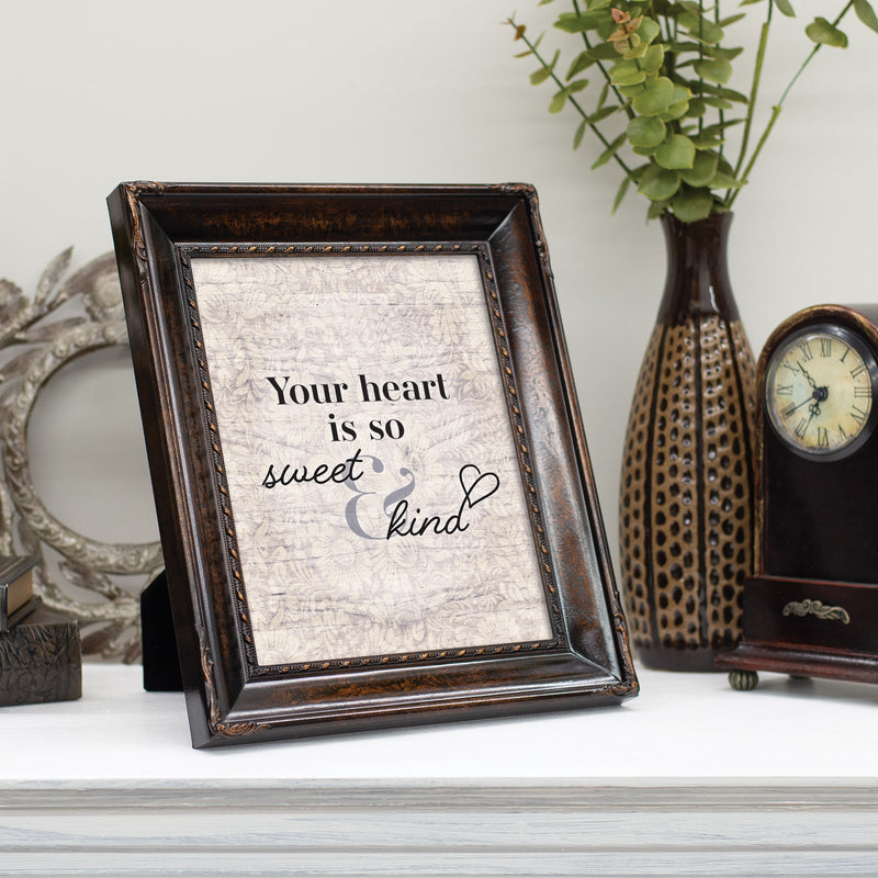 Heart Is So Sweet And Kind Amber 8 x 10 Rope Frame
