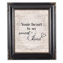 Heart Is So Sweet And Kind Black 8 x 10 Rope Trim Wall And Tabletop Photo Photo Frame