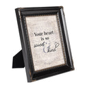 Heart Is So Sweet And Kind Black 8 x 10 Rope Frame