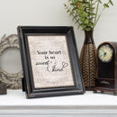 Heart Is So Sweet And Kind Black 8 x 10 Rope Frame