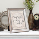 Heart Is So Sweet And Kind Silver 8 x 10 Rope Frame