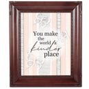 You Make The World Kinder Mahogony 8 x 10 Rope Trim Wall And Tabletop Photo Photo Frame
